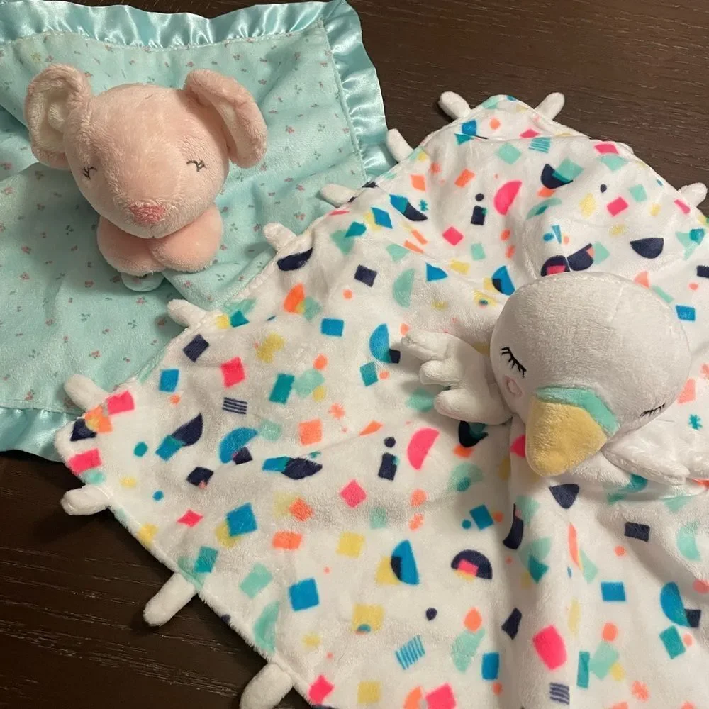 Carters Satin Mouse Lovey Oh Joy Swan Lovey